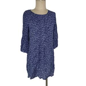 Boden Terese Mini Tunic Dress Imperial Blue Blossom Pop Size 6 6R